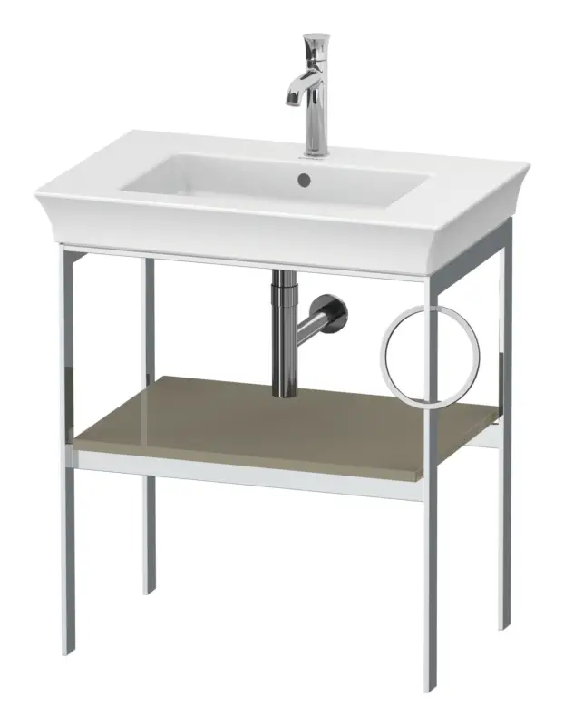 Duravit White Tulip Metallkonsole für 236375 Handtuchhalter rechts - Steingrau Hochglanz Lack Zertifiziert