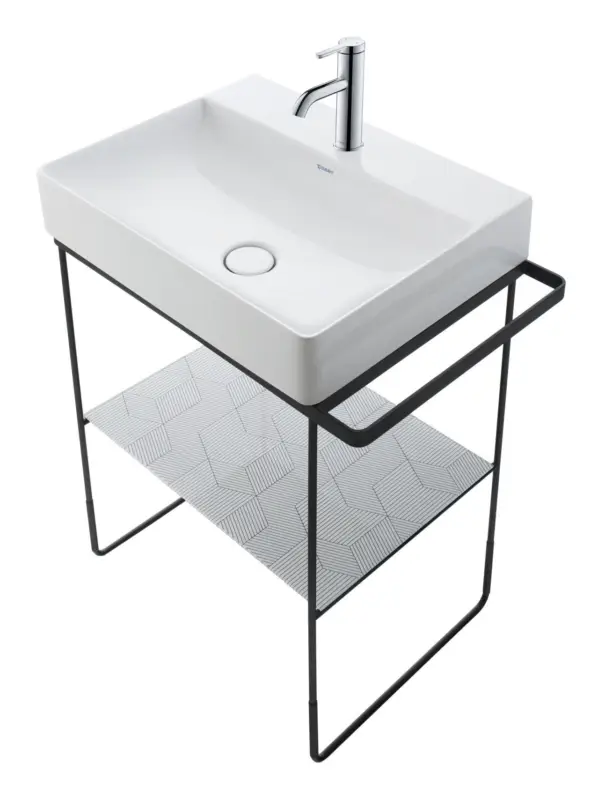 Aktuell Duravit DuraSquare Metallkonsole für 2353500041 bodenstehend - Schwarz Matt