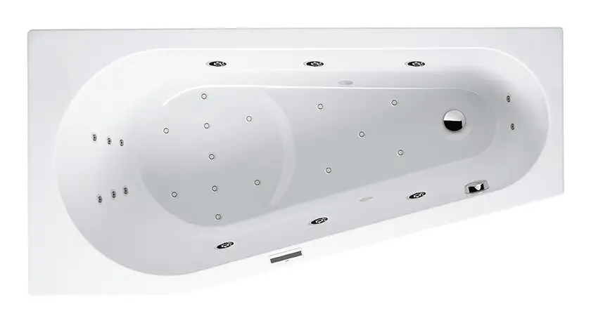 Riho Delta Joy Raumspar-Whirlpool Technik rechts 1500 x 800 mm - Weiß Glänzend Finale Aktion