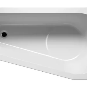 Highlight Riho Delta Raumsparbadewanne links 1500 x 800 mm - Weiß Glänzend