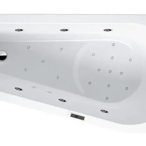 Schnäppchen Riho Delta Bliss Raumspar-Whirlpool Technik links 1500 x 800 mm - Weiß Glänzend