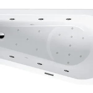 Letzte Chance Riho Delta Joy Raumspar-Whirlpool Technik links 1500 x 800 mm - Weiß Glänzend