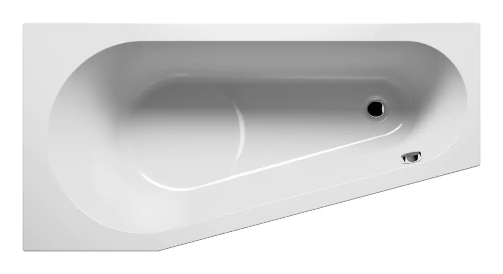 Riho Delta Raumsparbadewanne rechts 1600 x 800 mm - Weiß Glänzend Preis Gesenkt