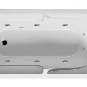 Garantierte Lieferung Riho Future Flow Rechteck-Whirlpool Technik links 1700 x 750 mm - Weiß Glänzend