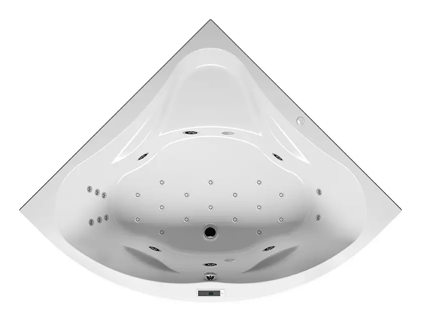 Angebot Riho Neo Bliss Eck-Whirlpool Technik rechts 1500 x 1500 mm - Weiß Glänzend
