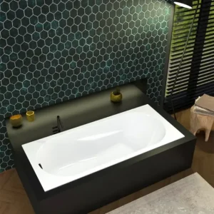 Riho Lazy Rechteckbadewanne 1700 x 750 mm - Weiß Glänzend Sichere Zahlung