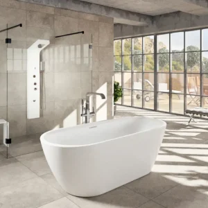 Jetzt Bestellen Riho Inspire Freistehende Badewanne mit Füllfunktion 1800 x 800 mm - Weiß Glänzend