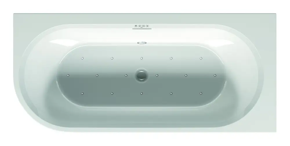 Aktuell Riho Desire Corner Vorwandbadewanne links Sparkle Mood 1840 x 840 mm - Weiß Glänzend
