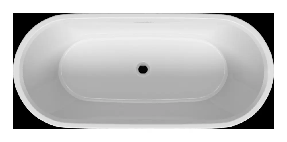 Riho Inspire Freistehende Badewanne mit Füllfunktion 1600 x 750 mm - Weiß Glänzend Ausverkauf