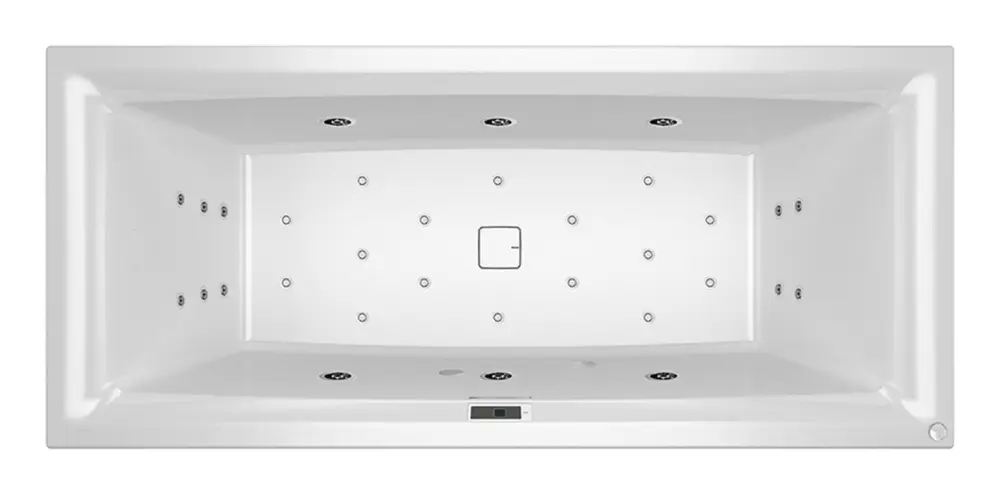 Riho Still Square Bliss Rechteck-Whirlpool Technik rechts LED links/rechts mit Füllfunktion 1800 x 800 mm - Weiß Glänzend Online Kaufen