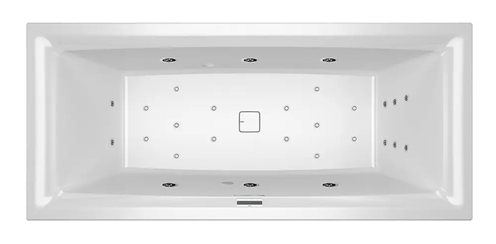 Top-Angebot Riho Still Square Joy Rechteck-Whirlpool Technik rechts LED links mit Füllfunktion 1800 x 800 mm - Weiß Glänzend