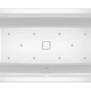 Finale Aktion Riho Still Square Air Rechteck-Whirlpool Technik links mit Füllfunktion 1700 x 750 mm - Weiß Glänzend