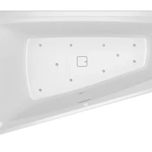 Abverkauf Riho Still Smart Air Raumspar-Whirlpool Technik rechts LED links mit Füllfunktion 1700 x 1110 mm - Weiß Glänzend