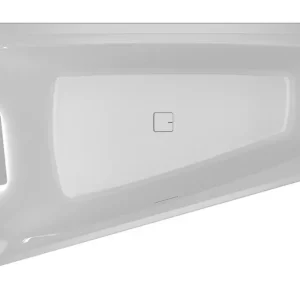 Expressversand Riho Still Smart Raumsparbadewanne links LED rechts mit Füllfunktion 1700 x 1110 mm - Weiß Glänzend