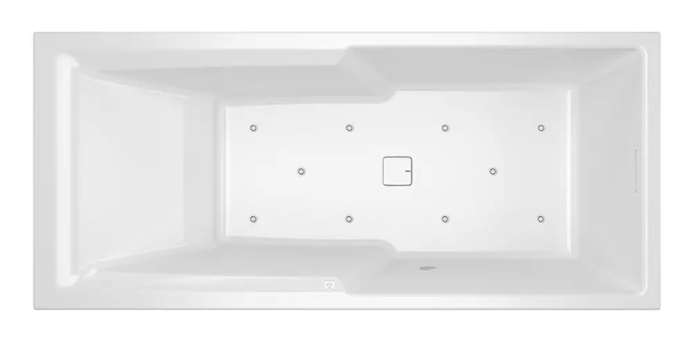 Ausverkauf Riho Still Shower Air Raumspar-Whirlpool Technik rechts mit Füllfunktion 1800 x 800 mm - Weiß Glänzend
