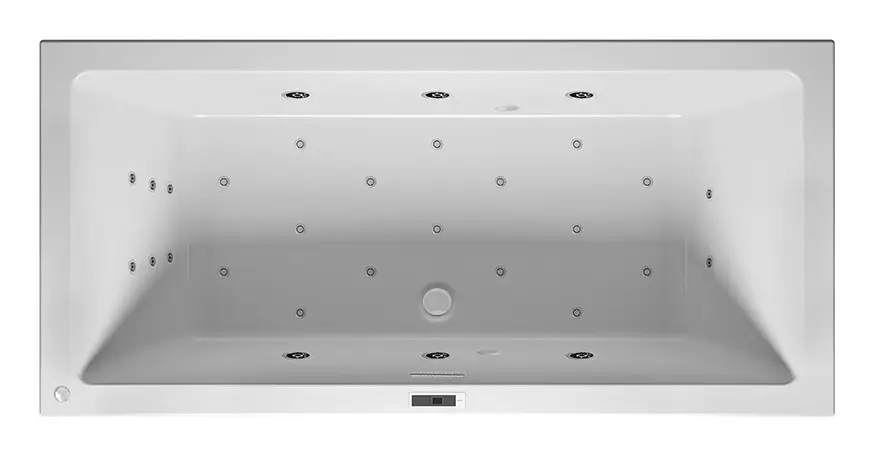 Riho Rethink Cubic Bliss Rechteck-Whirlpool Technik rechts 1900 x 900 mm - Weiß Glänzend Neu Im Sortiment