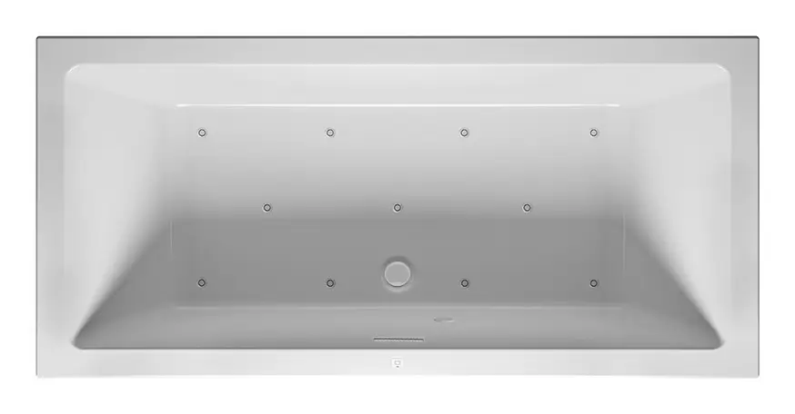 Riho Rethink Cubic Air Rechteck-Whirlpool Technik rechts mit Füllfunktion 1900 x 900 mm - Weiß Glänzend Garantierte Lieferung
