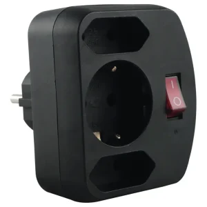 Aktuell REV Ritter Adapter mit Schalter 2+1-fach schwarz(Verpackungseinheit: 6Stück)