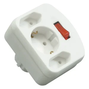 Meistverkauft REV Ritter Adapter mit Schalter 2+1-fach weiß(Verpackungseinheit: 6Stück)