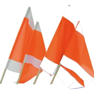 Warnflagge 50 x 50 cm mit Holzstiel 80 cm Aktuell