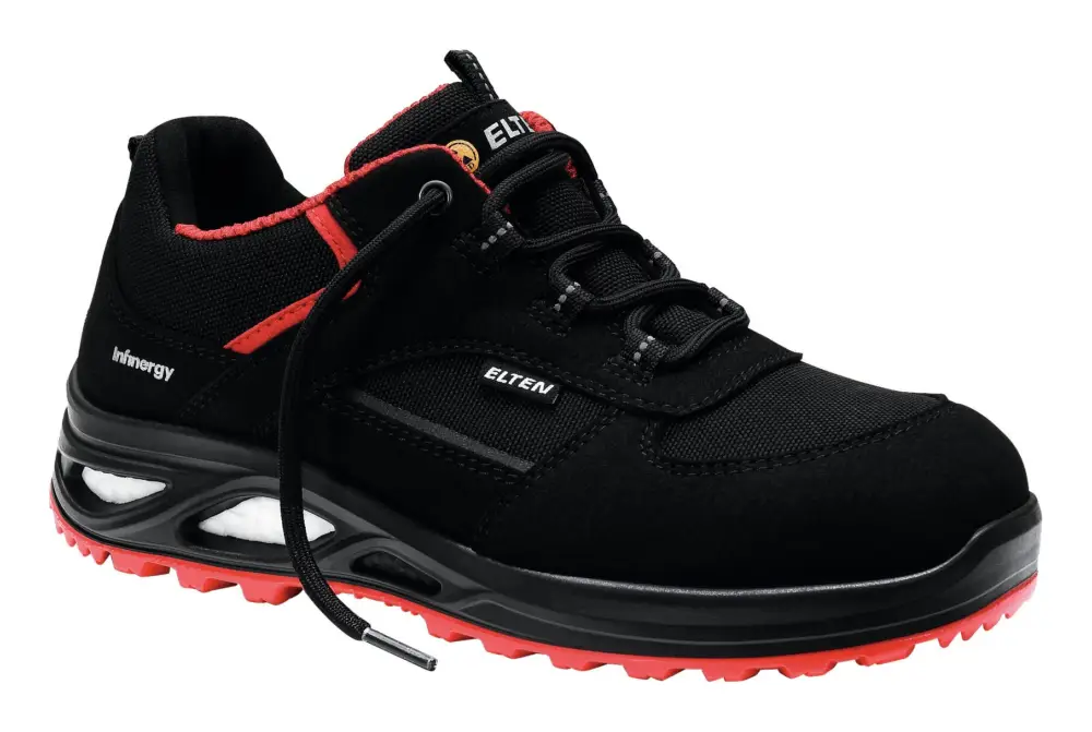 Begrenztes Angebot Elten Damen-Sicherheitshalbschuh HANNAH XXTL, black-red LOW, ESD, S3, Größe 38