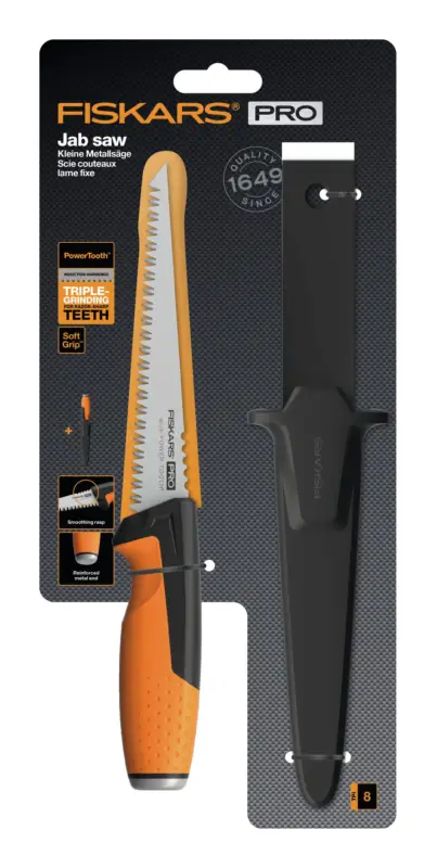 Fiskars Kleine Metallsäge 15 cm 8 TPI Power Tooth(Verpackungseinheit: 6Stück) Neu Im Sortiment