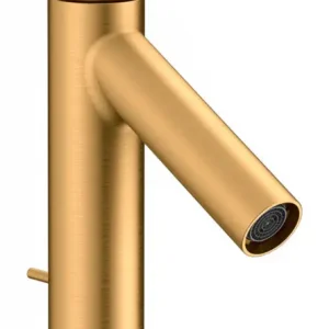 Axor Starck Einhebel-Waschtischmischer 100 CoolStart mit Hebelgriff mit Zugstangen-Ablaufgarnitur - Brushed Gold Optic Direkt Vom Hersteller