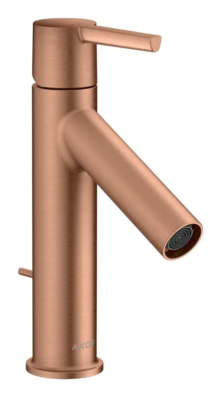 Axor Starck Einhebel-Waschtischmischer 100 CoolStart mit Hebelgriff mit Zugstangen-Ablaufgarnitur - Brushed Red Gold Ausverkauf
