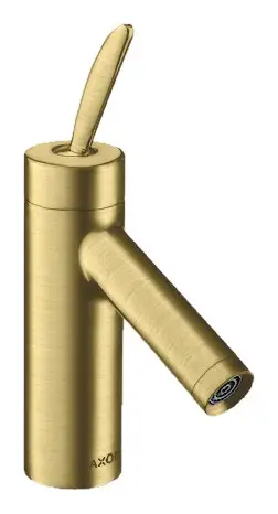 Neu Axor Starck Classic Einhebel-Waschtischmischer 70 mit Pingriff mit Zugstangen-Ablaufgarnitur - Brushed Brass