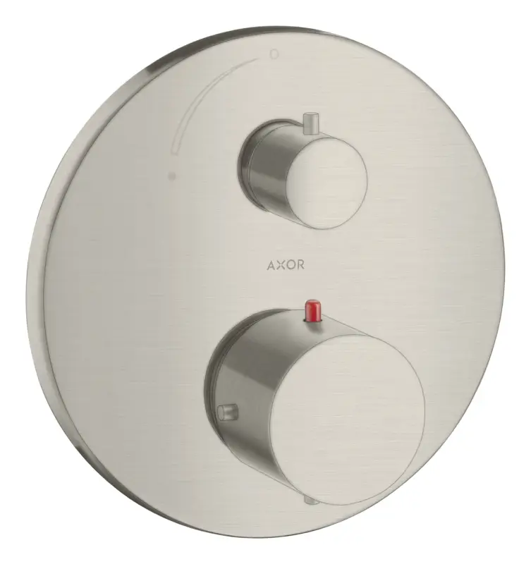 Nur Heute Axor Starck Thermostat mit Absperrventil Unterputz - Edelstahl Optic