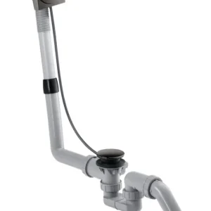 Axor Exafill S Komplettset Wannenein-, Ab- und Überlaufgarnitur für Normalwannen - Polished Black Chrome Neu Im Sortiment