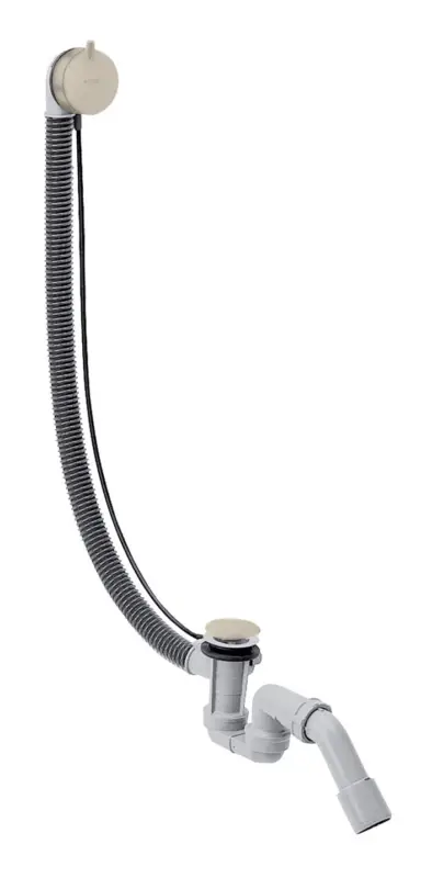 Garantierte Lieferung Axor Flexaplus S Komplettset Wannenein-, Ab- und Überlaufgarnitur für Sonderwannen - Brushed Nickel