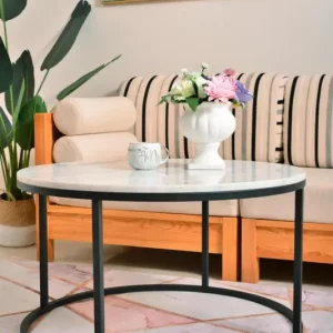 Heißes Angebot SIT-Möbel This & That Couchtisch rund 85 x 85 x 48 cm - Schwarz / Weiß