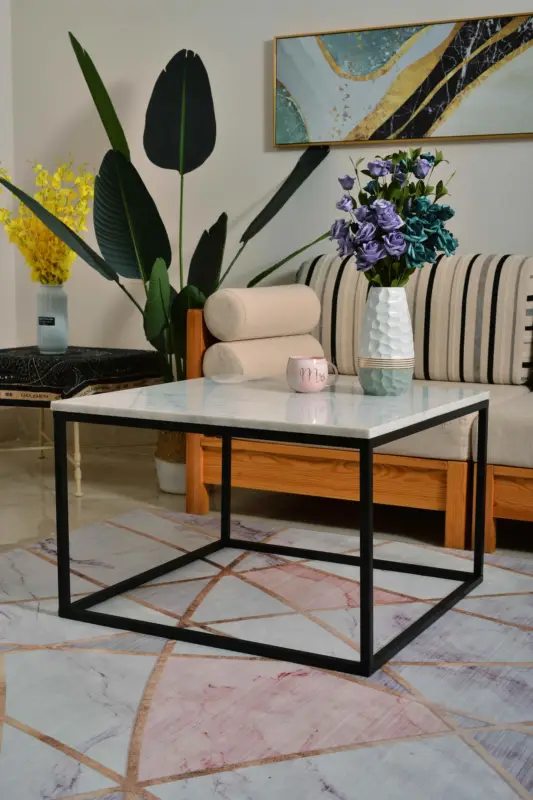 SIT-Möbel This & That Couchtisch eckig 75 x 75 x 48 cm - Schwarz / Weiß Neu