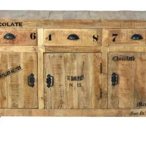 SIT-Möbel Rustic Sideboard 140 x 40 x 86 cm - Antikschwarz / Mango Antik Markenprodukt