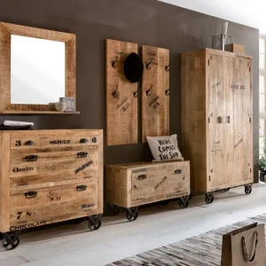 Solange Der Vorrat Reicht SIT-Möbel Rustic Schuhschrank 85 x 40 x 90 cm - Antikschwarz / Mango Antik