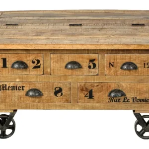 Markenprodukt SIT-Möbel Rustic Couchtischtruhe 90 x 90 x 47 cm - Antikschwarz / Mango Antik