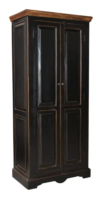 Saisonangebot SIT-Möbel Corsica Schrank 80 x 45 x 180 cm - Schwarz / Honigfarben