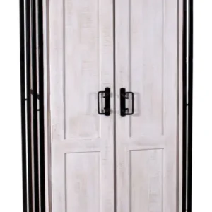Jetzt Kaufen SIT-Möbel White Panama Garderobenschrank 80 x 45 x 180 cm - Weiß / Antikschwarz