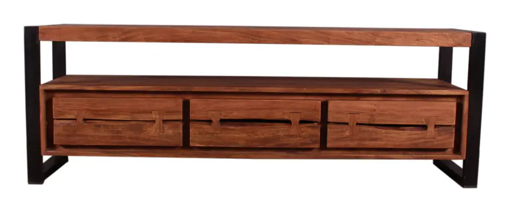 Wochenendangebot SIT-Möbel Natural Edge Lowboard 160 x 40 x 55 cm - Schwarz / Akazie
