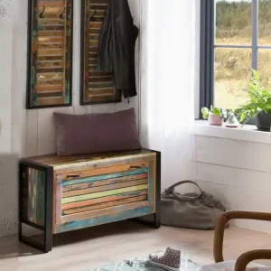 Finale Aktion SIT-Möbel Fiume Dielen-Set (1 Schuhschrank, 2 Garderobenpaneele) - Bunt