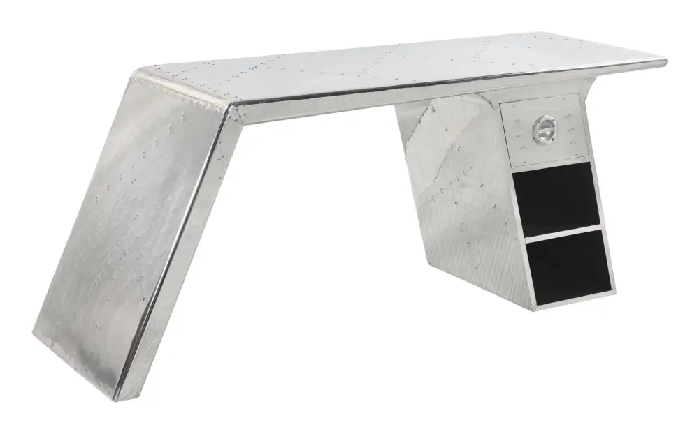 SIT-Möbel Airman Schreibtisch 175 x 60 x 75 cm - Silber Begrenztes Angebot