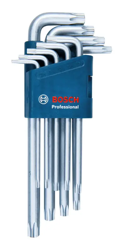Bosch Professional Innensechskantschlüssel, Torx Schlüssel Set, 9-teilig(Verpackungseinheit: 6Stück) Garantierte Lieferung