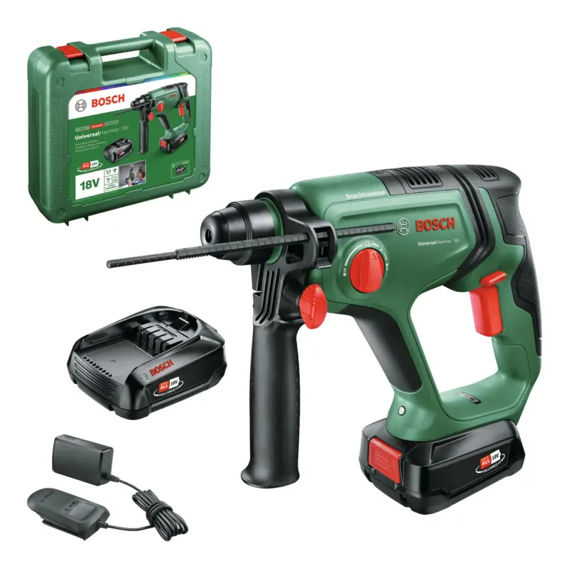 Top-Preis Bosch Akku-Bohrhammer UniversalHammer 18V mit 2x Akku 2,5 Ah - im Koffer