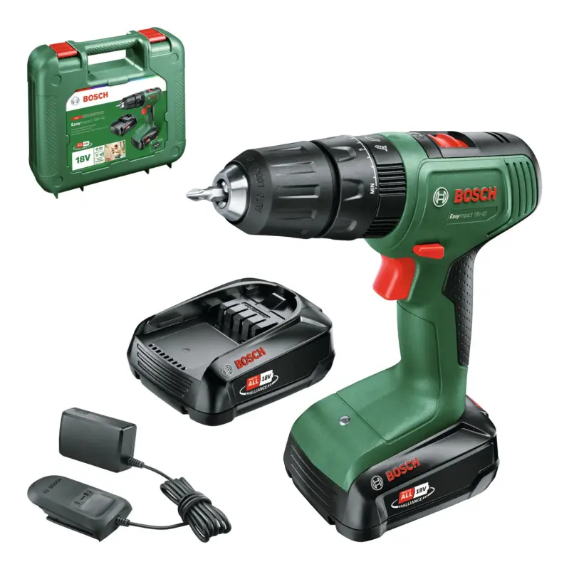 Bosch Akku-Bohrschrauber EasyImpact 18V-40 mit 2x Akku 1,5 Ah - im Koffer Mega-Angebot