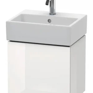 Abverkauf Duravit L-Cube Waschtischunterschrank mit 1 Tür Anschlag rechts 434 x 400 x 341 mm - Schwarz Hochglanz Lack
