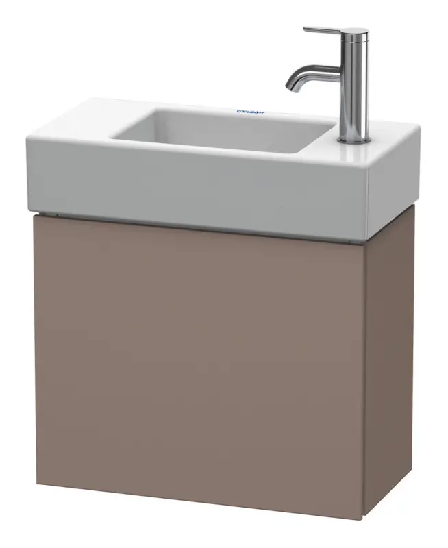 Duravit L-Cube Waschtischunterschrank mit 1 Tür Anschlag links 480 x 400 x 240 mm - Basalt Matt Echt