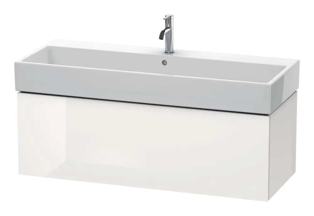 Wochenendangebot Duravit L-Cube Waschtischunterschrank mit 1 Auszug 1184 x 394 x 459 mm - Weiß Hochglanz Dekor