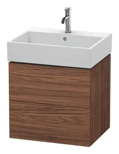 Preis Gesenkt Duravit L-Cube Waschtischunterschrank mit 2 Auszügen 584 x 544 x 459 mm - Nussbaum dunkel Matt