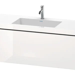 Zertifiziert Duravit L-Cube c-bonded Komplett-Set mit 1 Auszug ohne Hahnloch ohne Überlauf 1200 x 500 x 480 mm - Leinen Matt